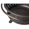 Endless Summer WAD792SP 30 in. D Bronze Finish Portable Lattice Wood Burning Fire Pit.