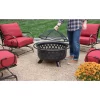 Endless Summer WAD792SP 30 in. D Bronze Finish Portable Lattice Wood Burning Fire Pit.