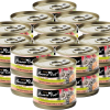 Fussie Cat Premium Tuna with Prawns Formula in Aspic Grain-Free Canned Cat Food 2.82-oz case of 24