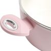 Gibson Home Plaza Café Forged Aluminum Healthy Ceramic Cookware, 7-Piece Set, Lavender Rose