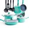 Greenlife Diamond Ceramic Non-stick 13Pc Cookware Set, Turquoise