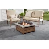 Hampton Bay 2195FPA-1-34 Stoneham 34 in. x 15.5 in. Square Steel Wood Fire Pit with Tile Top