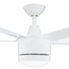 Home Decorators Collection SW1422-48in-WH Merwry 48 in. Integrated LED Indoor White Ceiling Fan with Light Kit and Remote Control