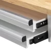 Husky HOLT5202BJ2 52 in. W x 24 in. D Steel 2-Drawer Adjustable Height Solid Wood Top Workbench Table in White