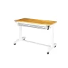 Husky HOLT5202BJ2 52 in. W x 24 in. D Steel 2-Drawer Adjustable Height Solid Wood Top Workbench Table in White