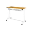 Husky HOLT5202BJ2 52 in. W x 24 in. D Steel 2-Drawer Adjustable Height Solid Wood Top Workbench Table in White