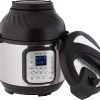 Instant Pot 140-0050-01 Duo Crisp 9-in-1 Electric Pressure Cooker and Air Fryer Combo with Stainless Steel Pot, Pressure Cook, Slow Cook, Air Fry, Roast, Steam, Sauté, Bake, Broil and Keep Warm