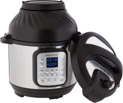 Instant Pot 140-0050-01 Duo Crisp 9-in-1 Electric Pressure Cooker and Air Fryer Combo with Stainless Steel Pot, Pressure Cook, Slow Cook, Air Fry, Roast, Steam, Sauté, Bake, Broil and Keep Warm