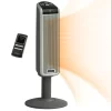 Lasko 1500W Ceramic Pedestal Space Heater with Remote, 5397, Black