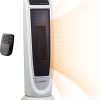 Lasko 5165 Digital Ceramic Tower Heater with Remote Control, 1500W, White