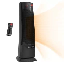 Lasko CT22835 1500W Electric Oscillating Ceramic Tower Space Heater with Remote, CT22835, Black