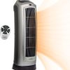 Lasko Oscillating Digital Ceramic Tower Heater for Home with Adjustable Thermostat, Timer and Remote Control, 23 Inches, 1500W, Silver, 755320