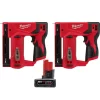 Milwaukee 2447-20-2447-20-48-11-2460 M12 12V Lithium-Ion Cordless 3/8 in. Crown Stapler with M12 3/8 in. Crown Stapler and 6.0 Ah XC Battery Pack