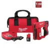 Milwaukee 2447-21 M12 12V Lithium-Ion Cordless 3/8 in. Crown Stapler Kit W/ (1) 1.5Ah Battery, Charger & Bag