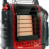 Mr. Heater F232000 MH9BX Buddy 4,000-9,000-BTU Indoor-Safe Portable Propane Radiant Heater, Red-Black