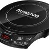 NUWAVE Flex Precision Induction Cooktop, Portable, Large 6.5” Heating Coil, Temperature from 100F to 500F, 3 Wattage Settings 600, 900, and 1300w