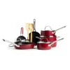 Red Volcano Ceramic Nonstick 12 piece Cookware set