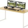 SHW Home Office 48-Inch Computer Desk, White.Oak