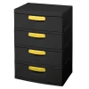 Sterilite 01749Y01 4 Drawer Unit Plastic, Black