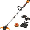 WORX WG184 Power Share POWER SHARE 40-volt Max 13-in Straight Cordless String Trimmer Edger Capable (Battery Included)