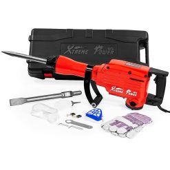 XtremepowerUS 61108-XPH2 24 in. 2200-Watt Heavy-Duty Electric Jackhammer Demolition Hammer Concrete Breaker Tool Kit