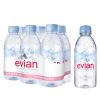 evian Natural Spring Water Bottles Naturally Filtered Spring Water 330 ML (11.15 fl oz) bottles 6 Count