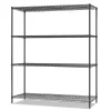 Alera ALESW206018BA Steel Heavy Duty 4-Tier Utility Shelving Unit (60-in W x 18-in D x 72-in H)