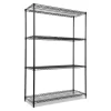 Alera ALESW504818BL Steel Heavy Duty 4-Tier Utility Shelving Unit (48-in W x 18-in D x 72-in H)