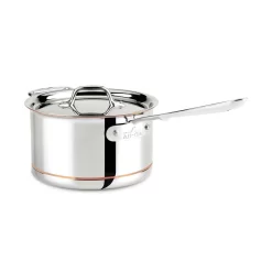 All-Clad 6203 SS Copper Core 5-Ply Bonded Dishwasher Safe Saucepan with Lid / Cookware, 3-Quart, Silver