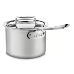 All-Clad BD55204 D5 Stainless Steel Sauce Pan Cookware, 4-Quart, Silver