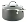 All-Clad E7854464 HA1 Hard Anodized Nonstick Dishwaher Safe PFOA Free Soup Stock Pot Cookware, 4-Quart, Black