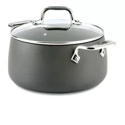 All-Clad E7855264 HA1 Hard Anodized Nonstick Dishwaher Safe PFOA Free Stock Pot Cookware, 8-Quart, Black