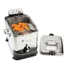 All-Clad EJ814051 Deep Fryer with Basket, Easy Clean, Oil Filtration, Large Capacity 3.5 L / 2.6-Pound, Adjustable Temperature, Digital Timer, Stainless Steel