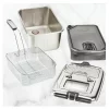 All-Clad EJ814051 Deep Fryer with Basket, Easy Clean, Oil Filtration, Large Capacity 3.5 L / 2.6-Pound, Adjustable Temperature, Digital Timer, Stainless Steel