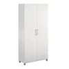 Ameriwood Home 3402341COM Camberly 35.68-in W x 74.31-in H Wood Composite Ivory Oak/Magnolia Oak Freestanding Utility Storage Cabinet