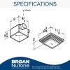 BROAN-NuTone 678 Ventilation Fan and Light Combo for Bathroom and Home, 100 Watts, 50 CFM