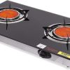 Barton 95543 Deluxe Propane Gas Range Stove 2 Burner Cooktop Auto Ignition Outdoor Grill Camping Stoves Station LPG