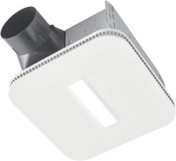 Broan-NuTone AE110LK Flex Bathroom Exhaust Ventilation Fan with LED Light, Energy Star Certified, 110 CFM, 1.0 Sones, White