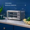COMFEE' 4 Slice Small Toaster Oven Countertop, 12L with 30-Minute Timer, 3-In-One, Bake, Broil, Toast, 1100 Watts, Dual heating element, Stainless Steel(CFO-BG12(SS))