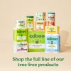Caboo Tree Free Bamboo Toilet Paper, Septic Safe, Biodegradable, Eco Friendly Bath Tissue with Soft, Quick Dissolving 2 Ply Sheets (300 Sheets Per Roll, 24 Double Rolls)
