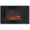 Cambridge 30.6-in W Black Fan-forced Electric Fireplace (CAM30WMEF-2BLK)