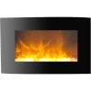 Cambridge 35-in W Black Fan-forced Electric Fireplace (CAM35WMEF-1BLK)