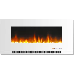 Cambridge 42-in W White Fan-forced Electric Fireplace (CAM42WMEF-1WHT)