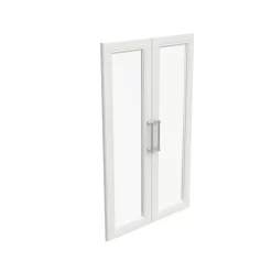 ClosetMaid 4595 Modular Storage Pair Set, 2 Glass Pane Doors, Wood Closet Organizer Shaker Style, Add On Accessory for Shelf Units