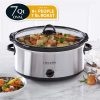 Crock-Pot 7-Quart Oval Manual Slow Cooker Stainless Steel (SCV700-S-BR)