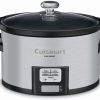 Cuisinart PSC-350 3-1 2-Quart Programmable Slow Cooker, Silver, 9-1 2 in H x 9.1 in W x 12.67 in L