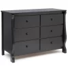 Delta Children 70816-001 Universal 6 Drawer Dresser, Greenguard Gold Certified, Black