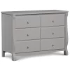 Delta Children 70816-026 Universal 6 Drawer Dresser, Greenguard Gold Certified, Grey