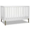 Delta Children Hendrix 4-in-1 Convertible Crib, Greenguard Gold Certified, Bianca White/Bronze W114130-186