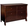 Delta Children ‎70816-607 Universal 6 Drawer Dresser, Greenguard Gold Certified, Black Cherry